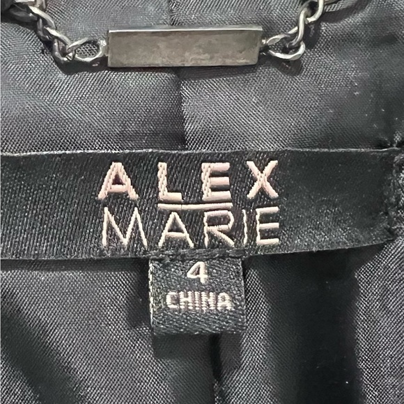 Alex Marie houndstooth  wool-blend peacoat 4 - Picture 2 of 9